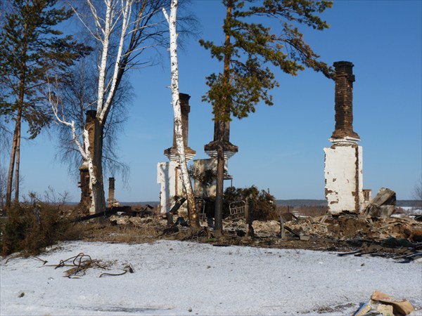 Подготовка к созданию водохранилища(сожжёная деревня)