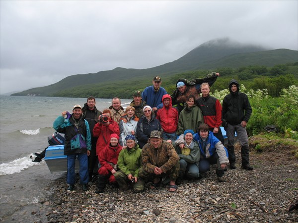 Камчатка. Наша группа на Курильском озере