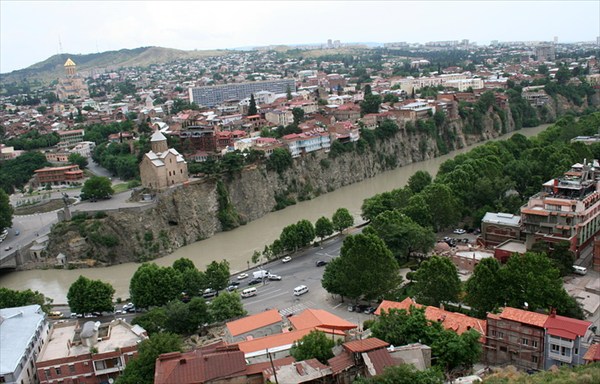 Тбилиси, вид сверху