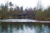 Затопленные бетонные трубы ( летом - это мост)