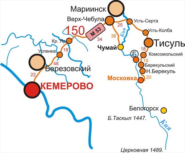 Мариинск красноярск карта