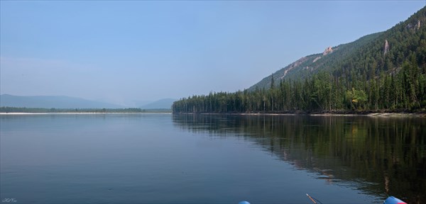 Впереди виден таежный пожар