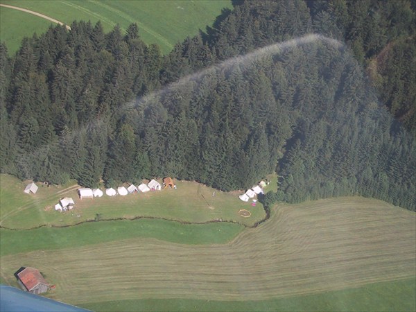 Вид лагеря с самолета