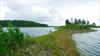 Озеро Салонъярви - протока к озеру Вуонтеленъярви