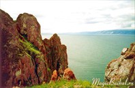 Вид с мыса Саган-Хушун на противоположный берег Малого Моря