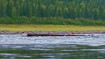 В одном из Вельминских порогов затонула баржа