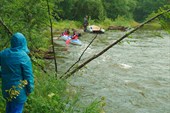 Река Ушма. Отплытие группы водников.