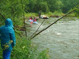 Река Ушма. Отплытие группы водников.