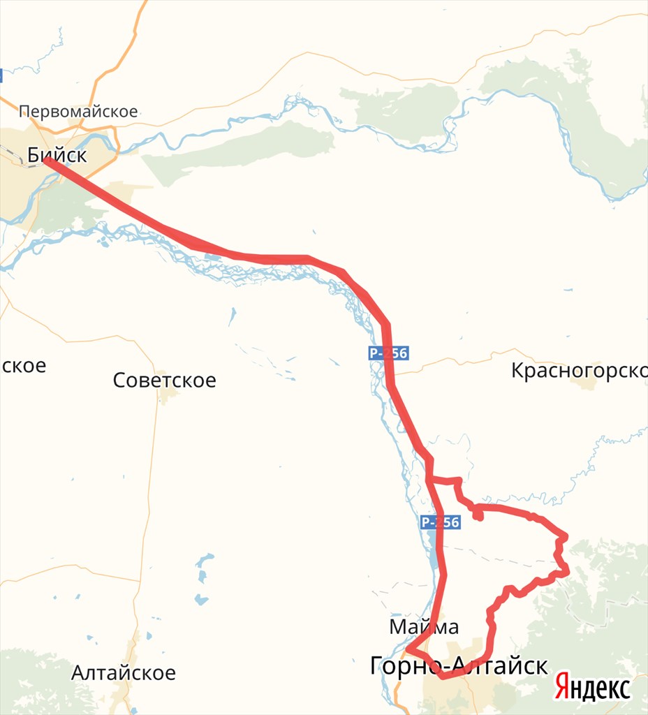 Карта бийск горно алтайск