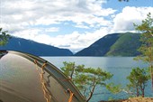 Вид на Sognefjord со стоянки `Сосновая`