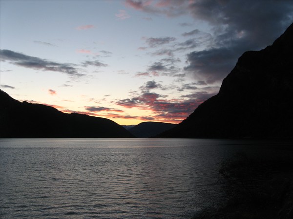 Закат над Aurlandsfjord