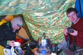 Отличный проект соединения палаток (изнутри)
