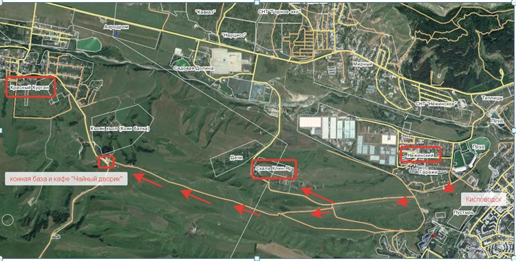 Поселок нежинский кисловодск карта