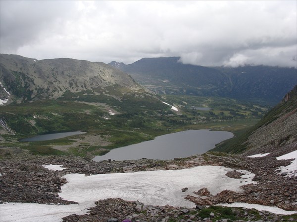 Озеро Харлыгкель с перевала НГПИ