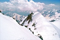 седло, вид с предвершинного плато