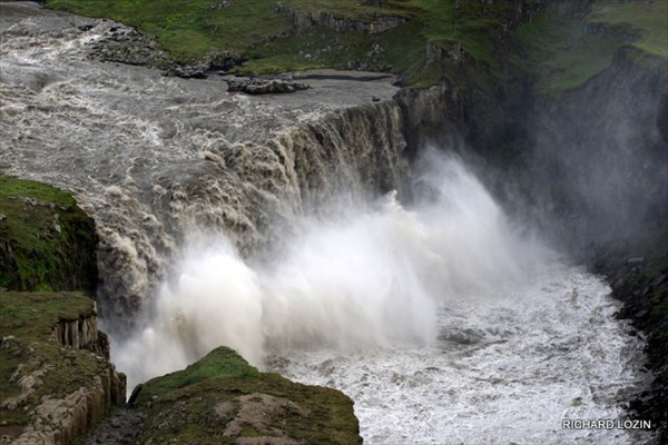 Водопад ниже по течению после Детифосса, Hafragilsfoss