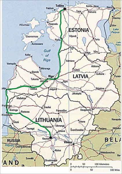 Карта 1. Карта стран Балтии
