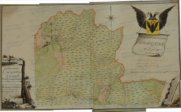 Троицкий уезд карта 1730г