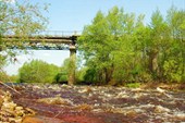Река Гусь. Май, 2008. Бетонный мост в Гусе-Железном.