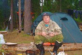 Андрей на устье Хойто-Оки.