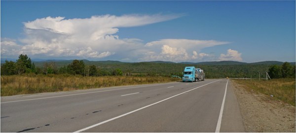 Федеральная трасса "АМУР" недалеко от поворота на п.Кульдур