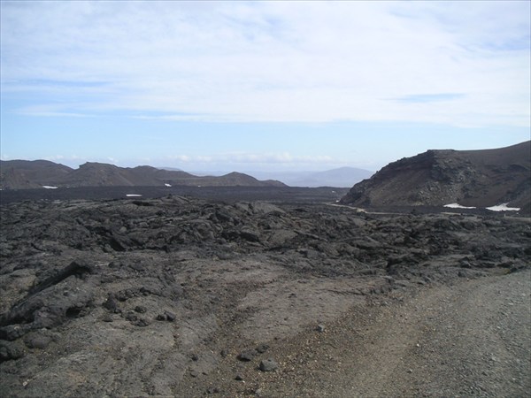 Лавовые поля на поъезде к вулкану Аскья (Askja).  