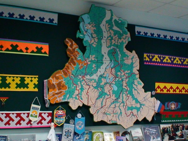 Карта ЯНАО в музее Пангоды