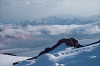 Вид на Кавказ с высоты-гора Эльбрус