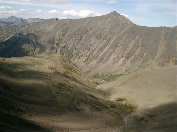Вид с перевала на долину р. Гольцового