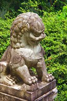 Китайский лев, типичный страж ворот в сад