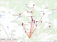 Карта связей на 144 МГц (2 метра)