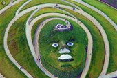 Aerial photograph of the Northumberlandia Geoglyph by Charles Je