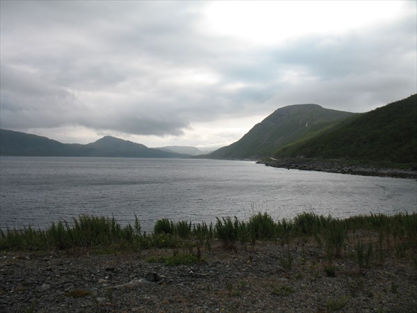 Laksefjorden с дороги на Нордкин