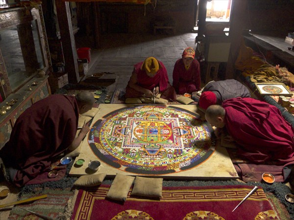 Монастырь Рангдум, в зале медитаций