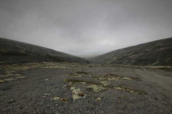 Умбозерский перевал в тумане.