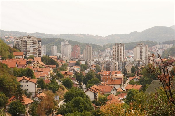 Вид на Ужице сверху