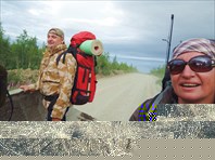 В кузове грузовика.