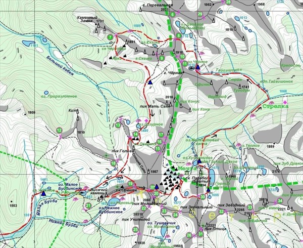 на фото: Схема маршрута