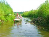 15 июля 2006г. Река Лух. Узкая протока срезает излучину реки.