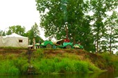 20 июля 2008. Река Сережа. Христианский палаточный лагерь.