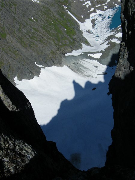 Ледник Гофмана с вершины Сабли