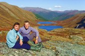 Галя и Володя на фоне Ферелевых озёр
