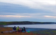 Предпоследний лагерь на Карском море. Полночь