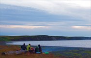 Предпоследний лагерь на Карском море. Полночь