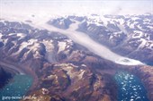 Пролетая над восточной Гренландией.