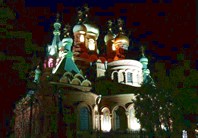 Ночная посветка-Троицкий собор Кубанского казачьего войска