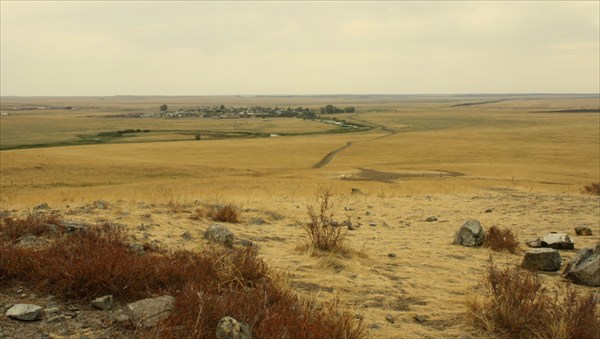 Вид на село Чишинское с горы Предков