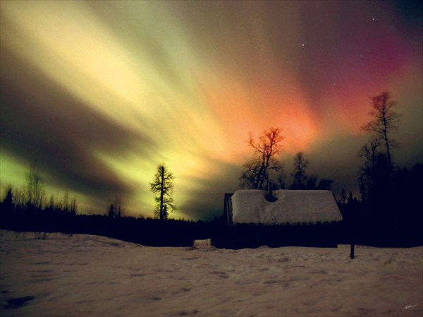 Полярное сияние (апрель 2000 г.), Кордон "Железные Ворота". 